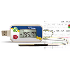 液体窒素用超低温USB温度データーロガー(センサー3m)／品番　M994T-51677D