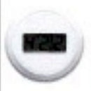 小型無線防水温度計(LCD表示電池駆動)白色／ 品番　M3440WP-A-WS