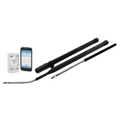 無線Bluetoothスマホワイヤレス風速温度計(3.3m長尺伸縮ロッド一体型センサー付)／ 品番　M4255WBA-213A