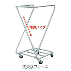 Z型タオル衣類回収集荷ワゴン／品番　M2715ZT-9341WN