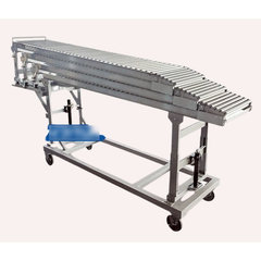 トラック荷台荷卸し伸縮スライドローラーコンベアー(ローラー幅620mm高機高) 品番　M63TSR-620WH