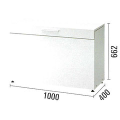 スチールゴミ箱(高耐食溶融メッキ)奥行500mm高級グレー色/品番　M1584KH-1004WBD