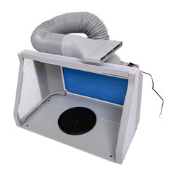 卓上型塗装作業用ブース デラックス（545×460×H350）LEDライト付／品番　M1080SB-DHGY25TH