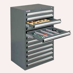 重量型保管庫キャビネット(均等耐荷重200kg・全段オールロック・100%全開)/品番　M39X-1201AGK